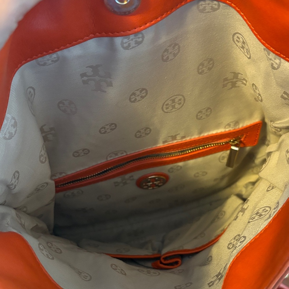 Tory Burch Vibrant Orange Clutch - Picture 6 of 7
